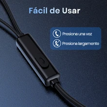 1Hour 3.5mm Stereo Headphones With Microphone Wire For Android Cell Phone - Black - View 5