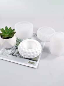1 Miếng Cây Succulent Nồi Khuôn silicon Đối với DIY Pha lê Keo dính Ngăn đựng bút chì Hộp trữ Cúp Xi măng Chậu hoa Keo dính Khuôn - Trong sáng - Xem 3