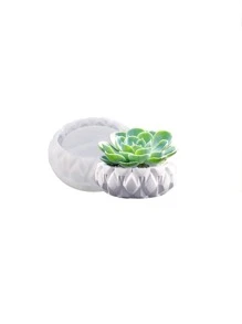 1 Miếng Cây Succulent Nồi Khuôn silicon Đối với DIY Pha lê Keo dính Ngăn đựng bút chì Hộp trữ Cúp Xi măng Chậu hoa Keo dính Khuôn - Trong sáng - Xem 6