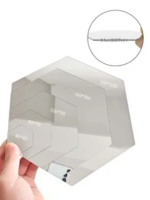 多尺寸组合装饰墙镜粘贴墙面3d塑料板装饰卧室浴室配件家居室内最佳礼物 - 銀色 - 查看 4