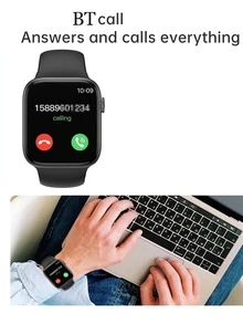 Hartslag monitor Vierkant Smartwatch - Zwart - Bekijken 3