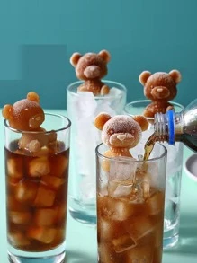 1入組熊冰模具,可愛熊冰塊,創意熊冰模具,冰塊托盤模具矽膠動物模具肥皂蠟燭模具冰塊適用於咖啡奶茶糖果橡皮糖翻糖蛋糕烘烤紙杯蛋糕裝飾 - 白色 - 查看 2