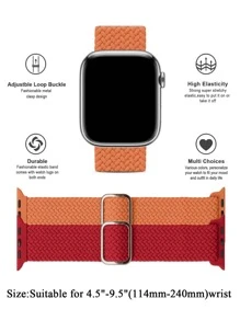 Bộ 5 dây đeo co giãn bện có thể điều chỉnh tương thích với /Fitbit/20MM/22MM - Nhiều màu - Xem 4