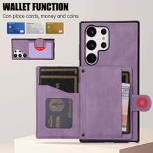 Wallet Design Phone Case With Lanyard - Purple - View 4