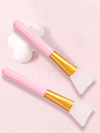 2入組矽膠面膜刷和矽粉底刷,DIY泥刷