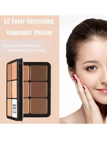 12-Color Cream Concealer, 1pc Long-Wearing Waterproof Face Makeup Product - Nhiều màu - Xem 3