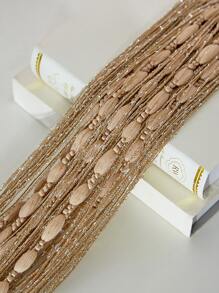 1入組珠子裝飾門簾,串珠窗簾門細繩窗簾適用於珠子懸掛家庭裝飾流蘇線窗簾 - 香檳色 - 查看 3