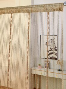 1入組珠子裝飾門簾,串珠窗簾門細繩窗簾適用於珠子懸掛家庭裝飾流蘇線窗簾 - 香檳色 - 查看 2