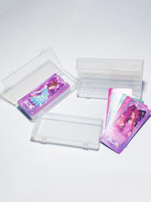 Caja de almacenamiento de tarjetas con diseño de mariquita, impermeable y a prueba de polvo para la colección y juego de tarjetas de niñas - Blanco - Ver 2