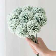 Nhân tạo Nhựa Bóng bàn Hoa cúc Hoa Đối với Nhà  Đồ trang trí , Lễ cưới Bối cảnh , Hoa Giả - màu xanh lá - Xem 2