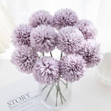 人造蒲公英,風信子,塑膠花,波莫菊花,適用於家庭裝飾,婚禮背景,假花