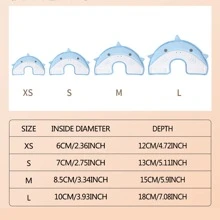 1入組藍鯊風格寵物術后防舔防咬頭套和軟項圈，用於貓狗保護 - 藍色 - 查看 2