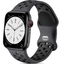 St.siabe Waterproof Soft Silicone Breathable Sport Band Compatible With Apple Watch 38mm 40mm 41mm 45mm 44mm 42mm 49mm, Replacement Strap Compatible With Apple Watch Ultra SE Series 10/9 8 7 6 5 4 3 2 1 - View 1