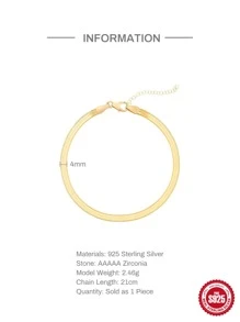 1pc Fashionable Minimalist Silver Bracelet For Women For Daily Decoration
