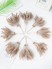 1 Bundle (6 Pieces) Artificial Plants, Wheat Ears, Plastic DIY Wreath Materials, Home Decor, New Year & Valentine's Day Gifts, Birthday Party, Candy Box Materials, Wedding Decorations, Bridal Wrist Corsage, Flower Boxes, Floral Decor, Valentine's Day Gifts, Graduation Gifts - Brown - View 5
