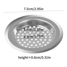 2 Cái Rây Lọc Bồn Rửa Bằng Thép Không Gỉ Bộ Lọc Tiêu Chuẩn Nhà Bếp Bộ Bảo Vệ Cống Thoát Nước 75mm Bộ Lọc Cống Thoát Nước Vòi Hoa Sen Bằng Kim Loại Bộ Lọc Tóc Cho Nhà Bếp Phòng Tắm Bồn Tắm Quay Lại Trường Học - Bạc - Xem 2