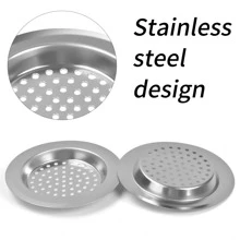 2 Cái Rây Lọc Bồn Rửa Bằng Thép Không Gỉ Bộ Lọc Tiêu Chuẩn Nhà Bếp Bộ Bảo Vệ Cống Thoát Nước 75mm Bộ Lọc Cống Thoát Nước Vòi Hoa Sen Bằng Kim Loại Bộ Lọc Tóc Cho Nhà Bếp Phòng Tắm Bồn Tắm Quay Lại Trường Học - Bạc - Xem 3