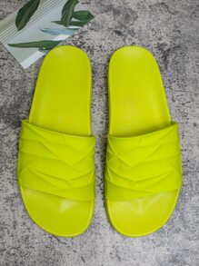 2024年夏季新款簡約時尚男士海灘拖鞋,舒適、耐磨且防滑 - 黃色 - 查看 3