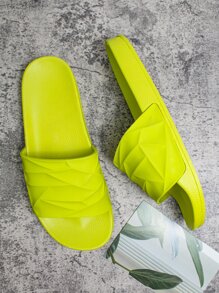 2024年夏季新款簡約時尚男士海灘拖鞋,舒適、耐磨且防滑 - 黃色 - 查看 6