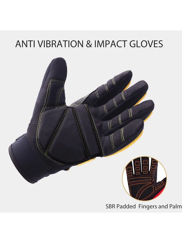 1 Paar Anti-vibrations-handschuhe, Sbr-polsterung, Tpr-schutzstoss- handschuhe, Herren Mechanikerarbeits-handschuhe | aktuelle Trends, gnstig  kaufen | SHEIN Deutschland
