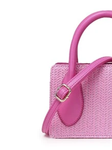 Túi vuông mini màu hồng cho bé gái cho mùa hè - Màu Hồng Tươi - Xem 7