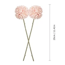 人造菊花桌面裝飾帶乒乓球裝飾傢居和婚禮 - 香檳色 - 查看 5