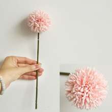 人造菊花桌面裝飾帶乒乓球裝飾傢居和婚禮 - 香檳色 - 查看 2