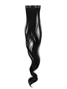 女士髮片18英寸大波浪長捲曲合成啞光高溫纖維7片織夾式髮片延長,7入組夾式卷曲髮延長片,適用於金髮和黑髮,合成髮假髮,18英寸夾式髮片延長。 - 黑色 - 查看 7