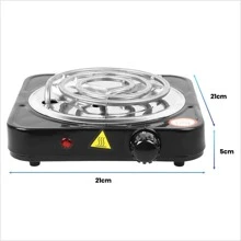 1000W Portable Electric Single Burner Hot Plate Cooktop RV Dorm Countertop Stove - Black - View 8