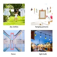 15 m Wire Rope Thick 2 mm Washing Line Outdoor with Turnbuckles Rope Tensioner Eyelet Hook Lights Hanging Kit Thimble Clamps Wire Rope Clamp - Silver - View 5