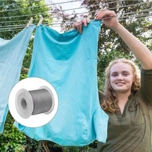 15 m Wire Rope Thick 2 mm Washing Line Outdoor with Turnbuckles Rope Tensioner Eyelet Hook Lights Hanging Kit Thimble Clamps Wire Rope Clamp - Silver - View 7