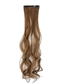 Peluca De Mujer De 18 Pulgadas De Cabello Ondulado Largo Y Rizado Grande Con Fibra Sintética Mate De Seda De Alta Temperatura 7 Piezas De Extensiones De Cabello Para Clip De Extensiones De Cabello Rizado Clip De Extensiones De Cabello Rubio Y Extensiones De Cabello Negro Pelucas Sintéticas Extensiones Rubias Con Clip De 18 Pulgadas De Largo - Café integral - Ver 5