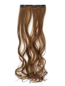 Peluca De Mujer De 18 Pulgadas De Cabello Ondulado Largo Y Rizado Grande Con Fibra Sintética Mate De Seda De Alta Temperatura 7 Piezas De Extensiones De Cabello Para Clip De Extensiones De Cabello Rizado Clip De Extensiones De Cabello Rubio Y Extensiones De Cabello Negro Pelucas Sintéticas Extensiones Rubias Con Clip De 18 Pulgadas De Largo - Café integral - Ver 6