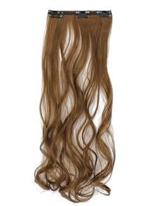 Peluca De Mujer De 18 Pulgadas De Cabello Ondulado Largo Y Rizado Grande Con Fibra Sintética Mate De Seda De Alta Temperatura 7 Piezas De Extensiones De Cabello Para Clip De Extensiones De Cabello Rizado Clip De Extensiones De Cabello Rubio Y Extensiones De Cabello Negro Pelucas Sintéticas Extensiones Rubias Con Clip De 18 Pulgadas De Largo - Café integral - Ver 8
