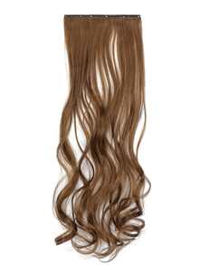 Peluca De Mujer De 18 Pulgadas De Cabello Ondulado Largo Y Rizado Grande Con Fibra Sintética Mate De Seda De Alta Temperatura 7 Piezas De Extensiones De Cabello Para Clip De Extensiones De Cabello Rizado Clip De Extensiones De Cabello Rubio Y Extensiones De Cabello Negro Pelucas Sintéticas Extensiones Rubias Con Clip De 18 Pulgadas De Largo - Café integral - Ver 7