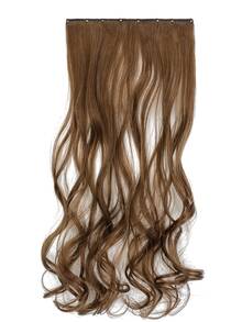 Peluca De Mujer De 18 Pulgadas De Cabello Ondulado Largo Y Rizado Grande Con Fibra Sintética Mate De Seda De Alta Temperatura 7 Piezas De Extensiones De Cabello Para Clip De Extensiones De Cabello Rizado Clip De Extensiones De Cabello Rubio Y Extensiones De Cabello Negro Pelucas Sintéticas Extensiones Rubias Con Clip De 18 Pulgadas De Largo - Café integral - Ver 9