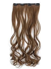 Peluca De Mujer De 18 Pulgadas De Cabello Ondulado Largo Y Rizado Grande Con Fibra Sintética Mate De Seda De Alta Temperatura 7 Piezas De Extensiones De Cabello Para Clip De Extensiones De Cabello Rizado Clip De Extensiones De Cabello Rubio Y Extensiones De Cabello Negro Pelucas Sintéticas Extensiones Rubias Con Clip De 18 Pulgadas De Largo - Café integral - Ver 10