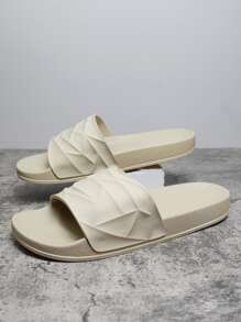 Dép và dép đi trong nhà và ngoài trời mềm mại và thoải mái chống trượt mùa hè 2023 xu hướng thời trang đơn giản cho nam đi ngoài trời dép đi biển - Màu be - Xem 5