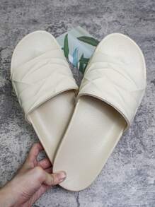 Dép và dép đi trong nhà và ngoài trời mềm mại và thoải mái chống trượt mùa hè 2023 xu hướng thời trang đơn giản cho nam đi ngoài trời dép đi biển - Màu be - Xem 3