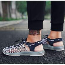 Mới Vợ chồng Dệt Dép xăng đan , Nam Bãi biển Giản dị Dép xăng đan , Giày nước Thích hợp Đối với Ngoài trời Du lịch bằng cách đi bộ Và Đi bộ du lịch - Màu xanh lam - Xem 9