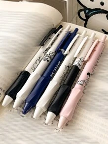 6入組/套平滑寫作&速幹黑色中性筆,0.5mm點尺寸,理想適用於和 - 彩色 - 查看 2