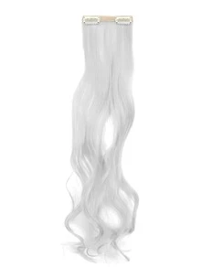 Peluca De Mujer De 18 Pulgadas, Extensiones De Cabello Ondulado Grande Y Rizado De Fibra Sintética Mate Resistente A Altas Temperaturas, 7 Piezas / Set - Plateado - Ver 5