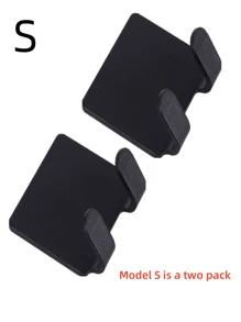 1pc Black Plastic Non-drilling Razor Holder - Black - View 5