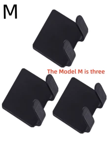 1pc Black Plastic Non-drilling Razor Holder - Black - View 6