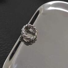 1pc Men's Ring, Personalized Accessory With Full Rhinestone Design, Suitable For Index Finger - Silver - View 4