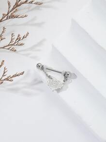 1入組愛心裝飾乳環 - 彩色 - 查看 5