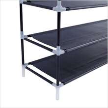 Adjustable Shoe Rack Organizer Storage Shoe Shelves 10 Tier 50 Pair FreeStanding - Black - View 5