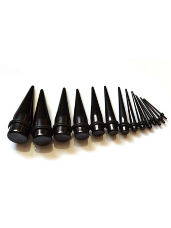 2pcs Acrylic Tapered Ear Plugs