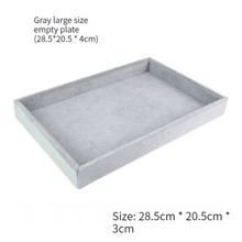 1入組大尺寸()首飾收納盒,首飾類展示盒,桌子收納,彩妝收納託盤,首飾類殼套,收納適用於環,耳環,項鍊,手錶,金色和其他首飾類 - 灰色 - 查看 11
