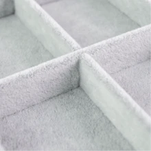 1入組大尺寸()首飾收納盒,首飾類展示盒,桌子收納,彩妝收納託盤,首飾類殼套,收納適用於環,耳環,項鍊,手錶,金色和其他首飾類 - 灰色 - 查看 3